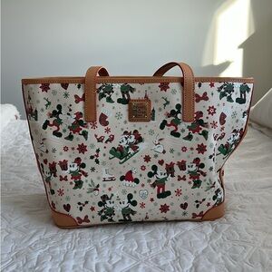 Dooney & Bourke Woodland Christmas Mickey Mouse Holiday Tote Bag